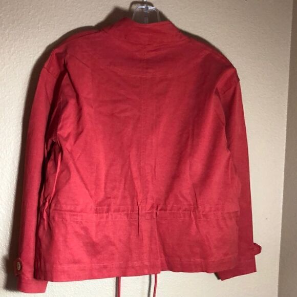Comune burnt orange jacket. Cotton tencel spandex Size M drawstring … - Picture 16 of 16